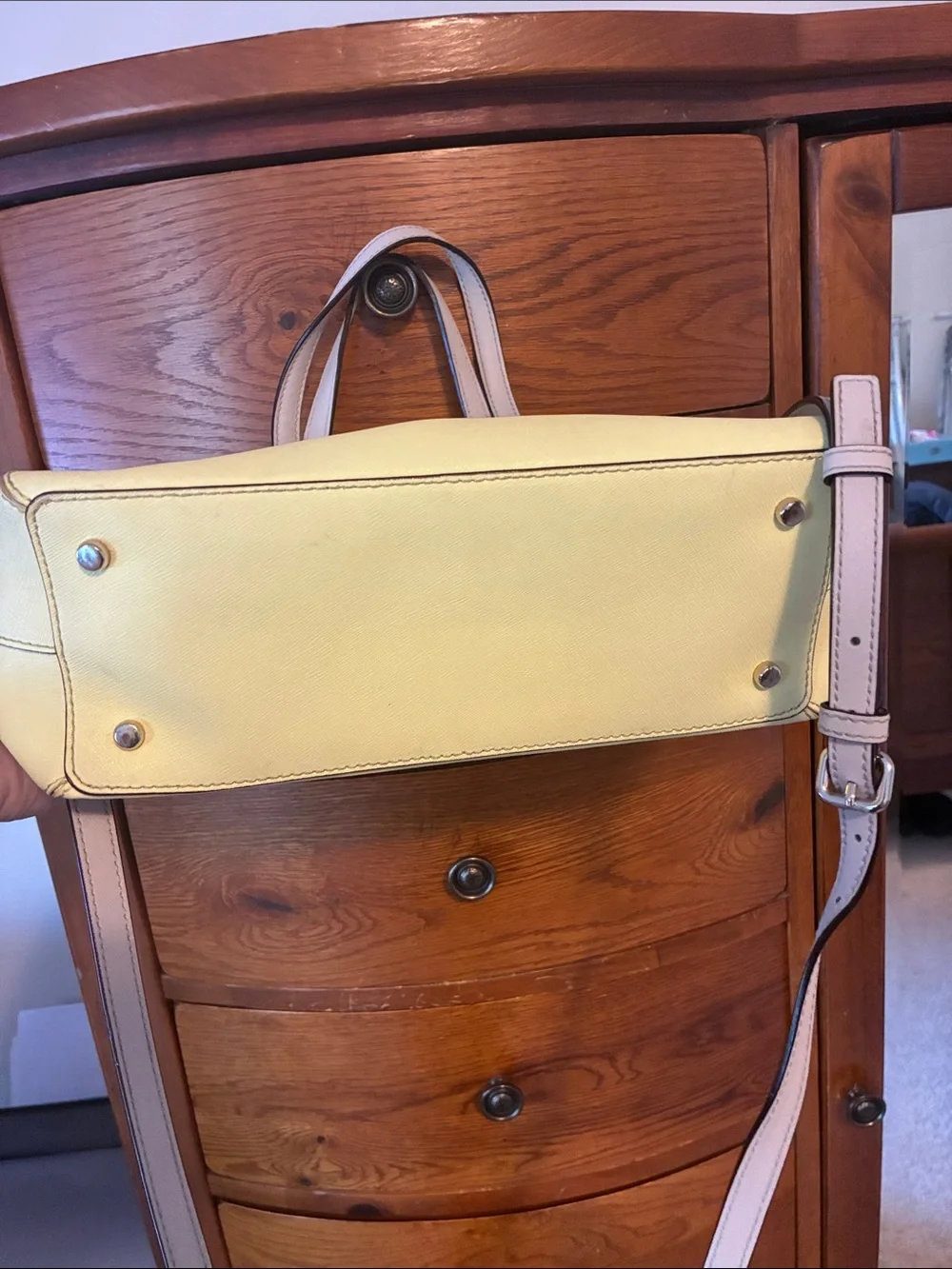 kate spade Cedar Street Maise Handbag yellow & gray colorblock satchel crossbody